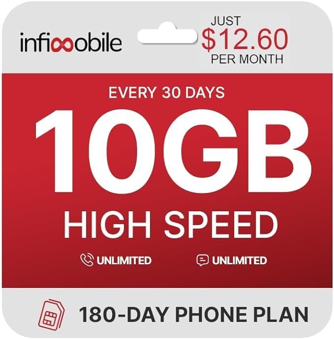 Amazon.com: $12.6/Month | Infimobile Prepaid Unlimited Plan: 6 Months ...