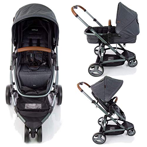 Carrinho de Bebe Bebe Conforto e Base Infanti Sky Grey Cinza Vintage