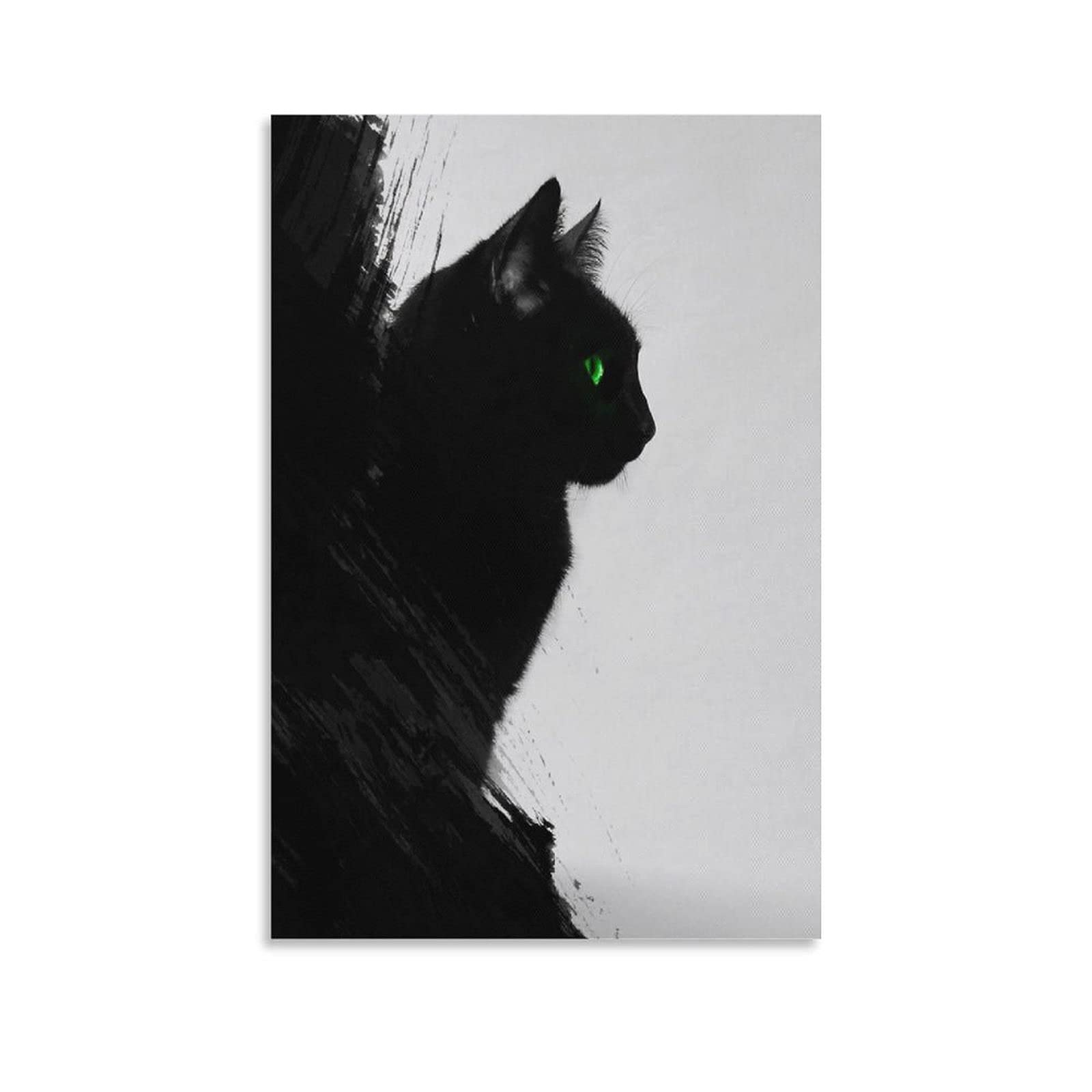 xianshu Felidae Carnivore Whiskers Tints and Shades Snout Black Kitten Wall Art Poster Decorative Painting Canvas Wall Art Room Posters Wall Art Bedroom Painting08x12inch(20x30cm)