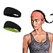 BestTas Sport Bandeau, 2 Pack élastique pour Cheveux sculptés antidérapant de l'humidité Large Bandeau Bandeau éponge pour Les Hommes et Les Femmes – Fit pour Runing, Yoga, Le Cyclisme, Le Basket-Ball