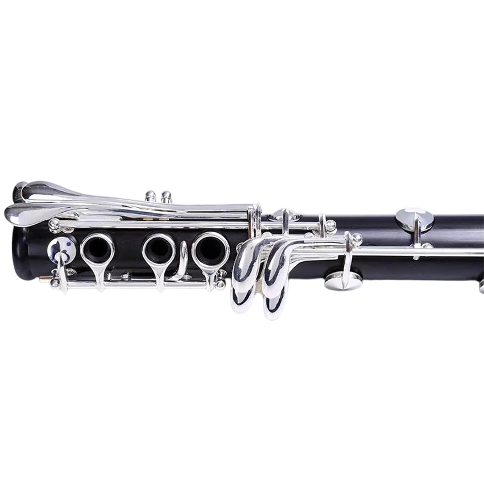 Clarinete De Ébano Profesional Tono Bb 17/18 Teclas Plateado Fácil Tocar(17 keys)