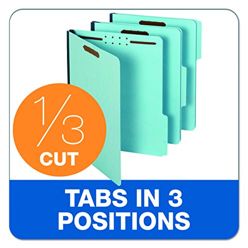 Pendaflex Pressboard Fastener Folders, Letter Size, Light Blue, 2" Expansion, 1/3 Cut, 25/BX (61542) - Image 4