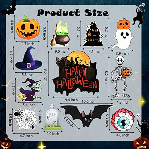 Konohan KONOHAN-GARAGE DOOR-15 12 Pcs Halloween Magnet Fridge Car Magnets Pumpkin Ghost Refrigerator Decoration Stickers Garage Door Magnets Halloween Holiday Waterproof Magnetic Decals thumb #5