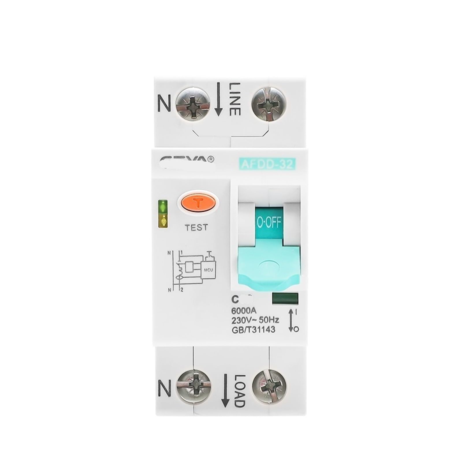 Disjoncteur de protection contre surcharge et arc électrique AFDD 32A 6KA