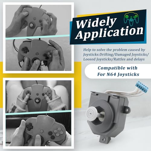 Módulo analógico 3D para Nintendo 64 joystick de repuesto N64 efecto Hall con herramientas 2