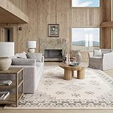 Rugs USA Clovebud Geometric Machine Washable Area Rug, 5x8, Grey