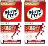 Move Free Ultra Triple Action Joint Support Supplement - Type II Collagen Boron & Hyaluronic Acid - Supports Joint Comfort, Cartiliage & Bones in 1 Tiny Pill Per Day, 30 Tablets (30 Servings)*