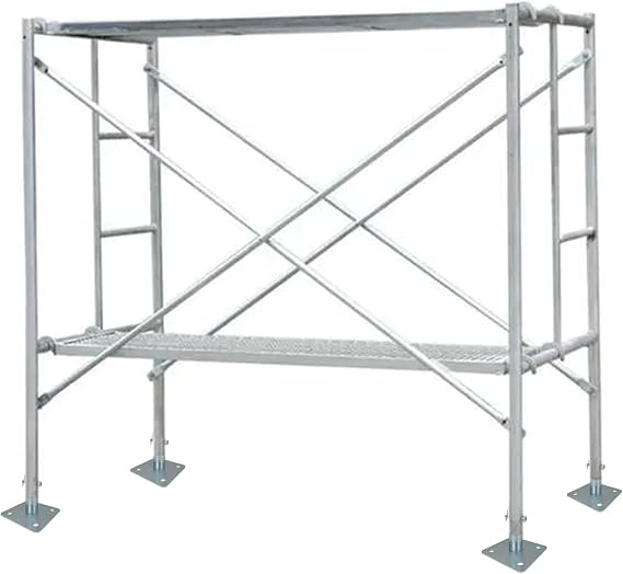 4 PCS Scaffold Base Plates with Pins for Baker Style Scaffolding, Galvanized