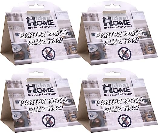 Panngu Food Moth Traps, Professional Wasp Trap Against Moths in the Kitchen and Storage Rooms, Ideal Supplement for Moth killers Fighting - (4 Pieces)