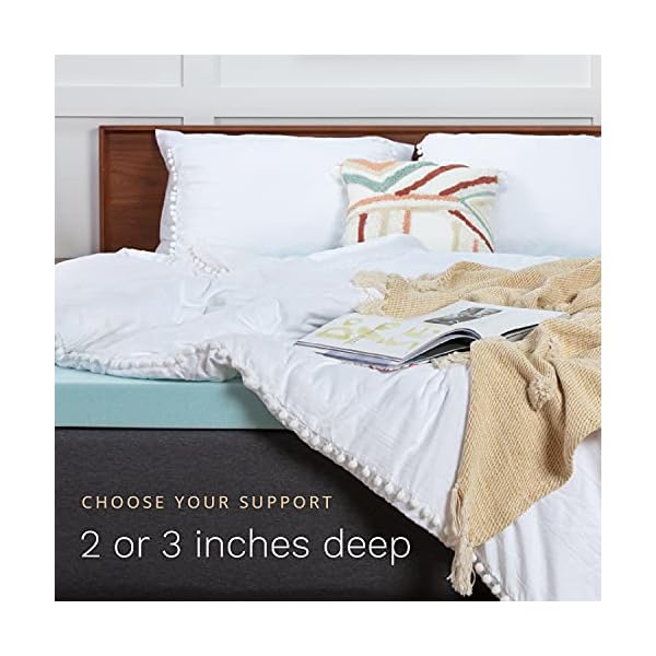 ViscoSoft Twin XL 3 Inch Memory Foam Mattress Topper Made in USA