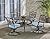 Hanover Traditions 5-Piece Rust Resistant Aluminum Patio Dining Set with Blue Cushions, Swivel Rockers and Aluminum Round Dining Table, Outdoor Dining Set for 4