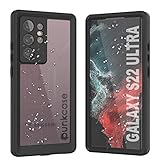 Punkcase Galaxy S22 Ultra Waterproof Case [Ultimato Series] [Slim Fit] [IP68 Certified] [Shockproof] [Dirtproof] [Snowproof] Armor Cover for Galaxy S22 Ultra 5G (6.8') (2022) [Black]