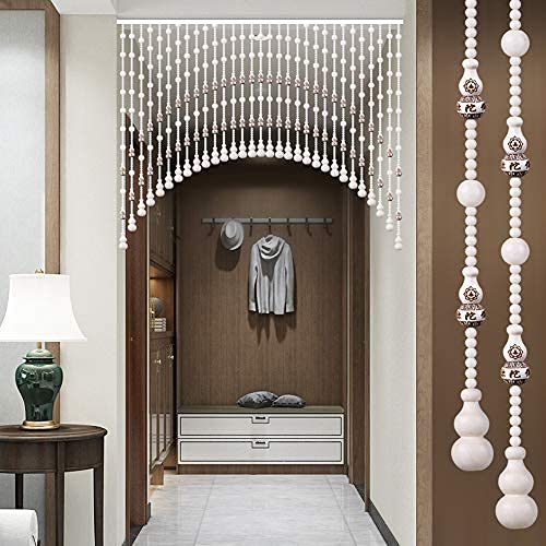 Wood Beaded Curtains for Doorways/Closets Home Decoration Partition for  Room Divider,Wooden Bead Curtain that Brings Good Luck