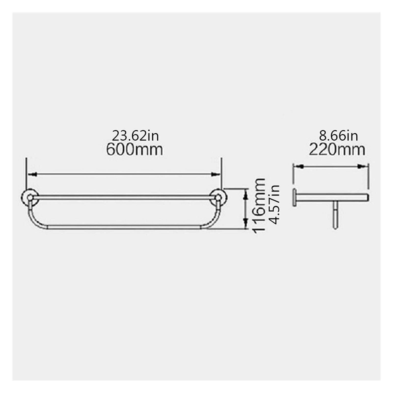 Badkamerplank Badkamer Toilet Handdoekrek, RVS Handdoekplank met