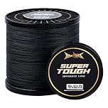 HERCULES Super Tough Braided Fishing Line 1000 Yards Braid Fishing Line 15lb Test for Saltwater Freshwater PE Braid Fish Lines 4 Strands - Black, 15lb, 1000yds