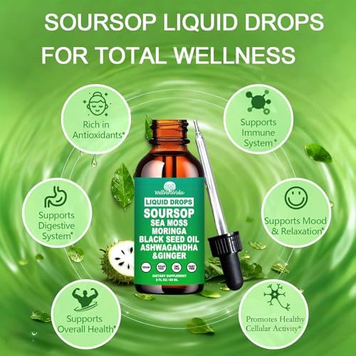 Image of Soursop Bitters Liquid, 10 in 1 Herbal Graviola Daily Gut Drops