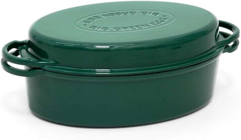 Big Green Egg Oval Enameled Cast Iron Dutch Oven