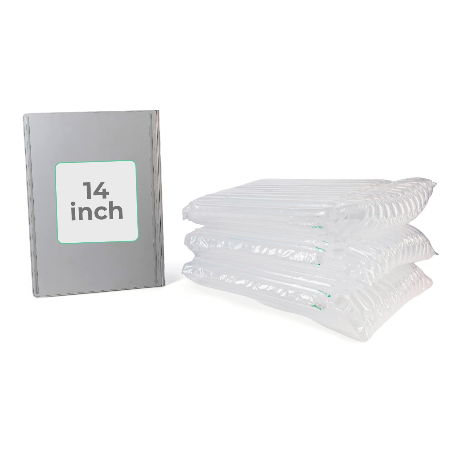 IDL Packaging Inflated 14" Laptop Protective Bags, Self Sealed, Pack of 3 - Reusable Air Column Bags for Packing, Travel and Shipping - Durable Case for Laptops and Tablets