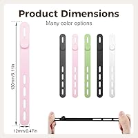 Vista 2 de Correas de silicona para cables, correa elástica para cargar auriculares, cargador de teléfono, cables de computadora, organizadores de cables