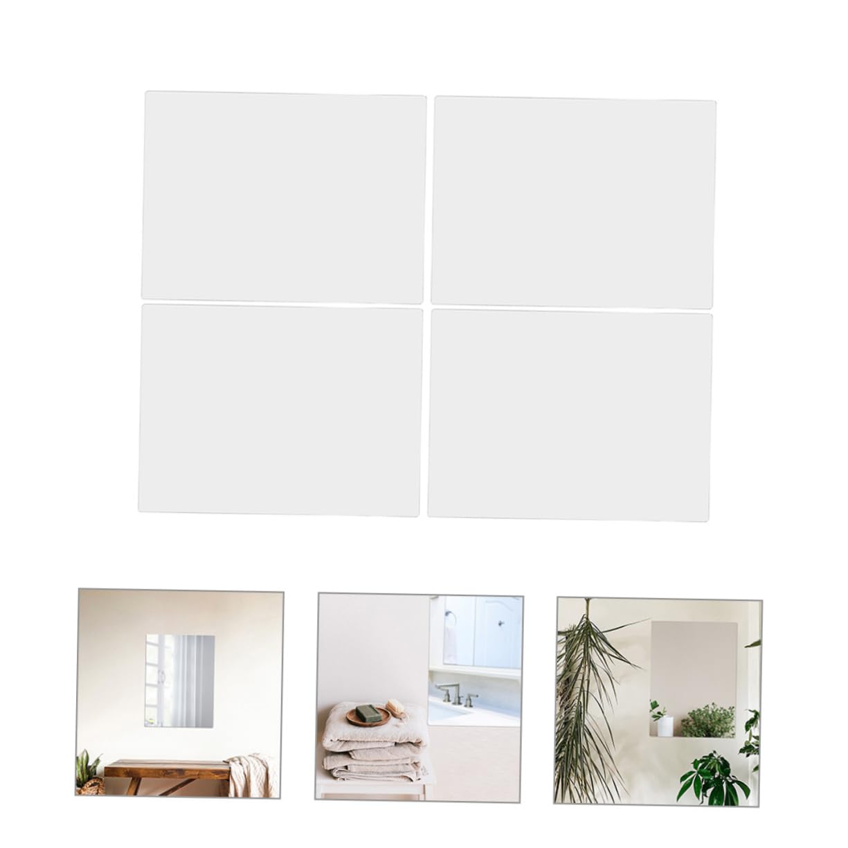 VALICLUD 4 pezzi Adesivo Acrilico da Facile Installazione Foratura per Bagno e Camera da Superficie e Facile da