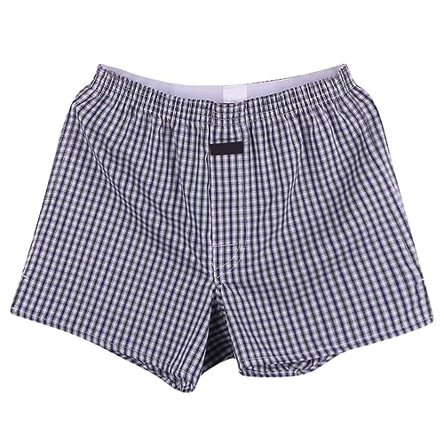 Men's Cotton Relaxed Fit Plus Size Boxer shorts,Plaid Stretch Fabric Comfy Sports boxerss Soft Home Sleeping Shorts