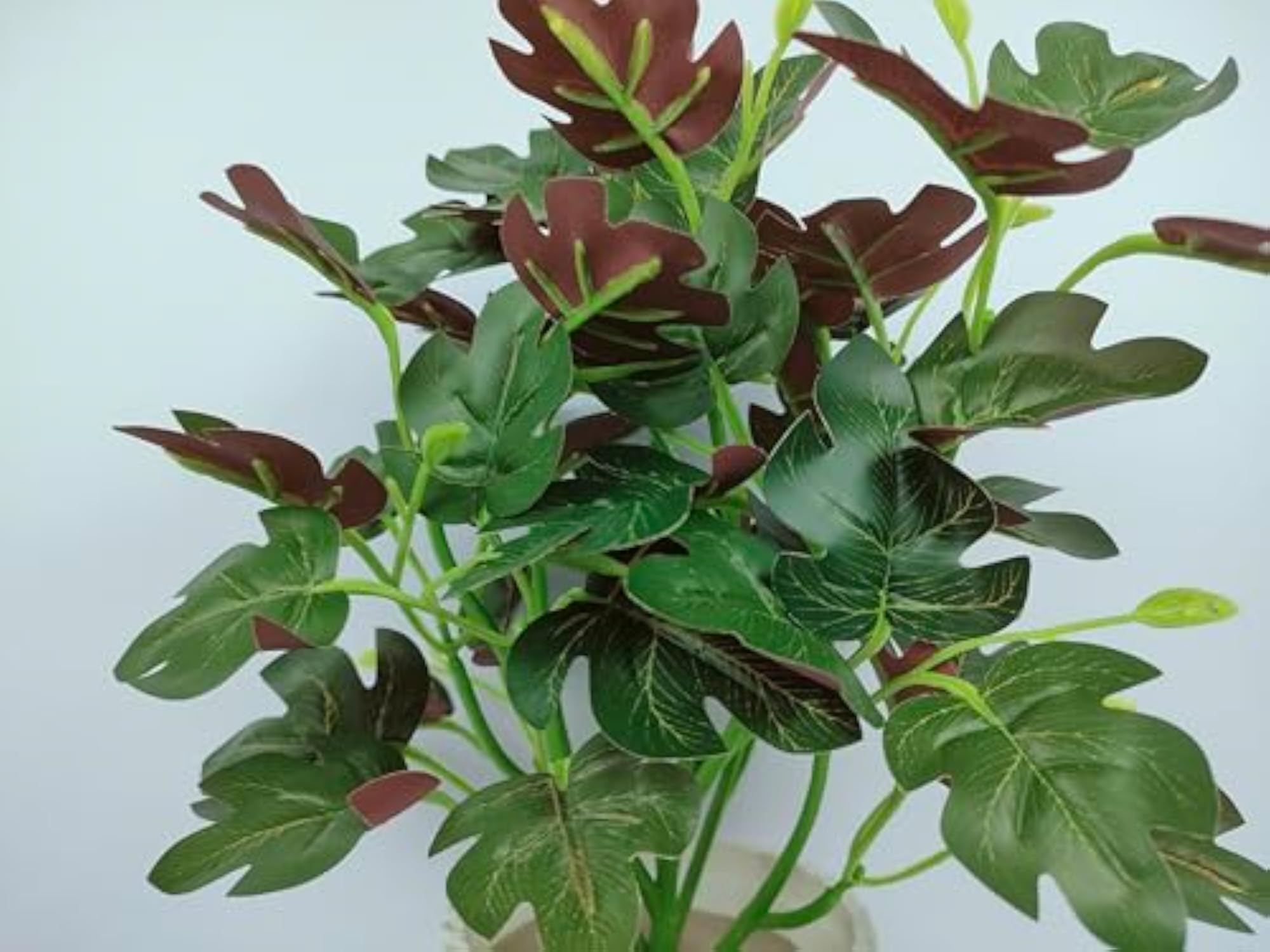 Artificial Plants with White Pots, Set of 1