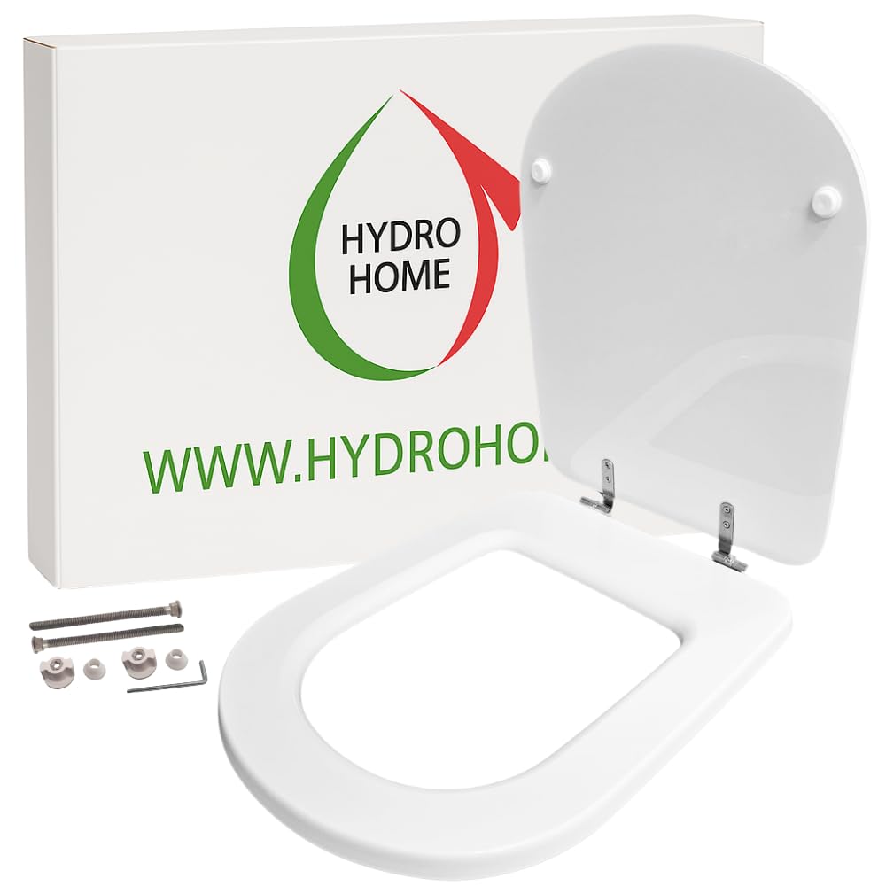 HYDRO HOME Copriwater Compatibile DOLOMITE GEMMA 2, Tavoletta Wc In Legno Rivestito In Poliestere, Resistente, Asse Wc Colore Bianco MADE IN ITALY