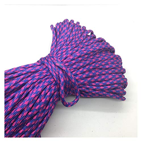HLWJ 10yards/All Purple+Rose Mixed Color Rope 7-Strand Parachute Line Camping Hiking Rope (Color : 1)