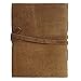 KomalC Vintage Leather Journal for women and men 8 x 6 inch Antique Handmade Deckle Edge Vintage Paper Leather Sketchbook - Book of Shadows Journal (Brown)