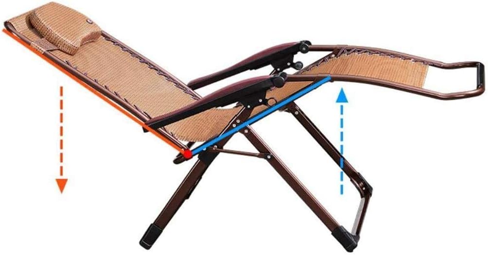 Sun Lounger Garden Chairs Foldable Deck Chair Patio Reclining Chairs, Oversized Lounger Chair Zero Gravity Balcony Folding Back Recliner Chairs (Color, C),B