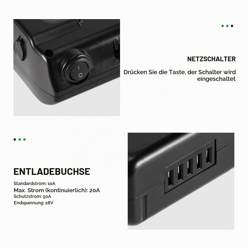 YOSE POWER Ebike Akku für Ansmann 36V 10.4Ah/14Ah Pedelec Batterie Ersatzaakku für Ansmann Kalkhoff MiFa BBF Bergsieger Zündapp