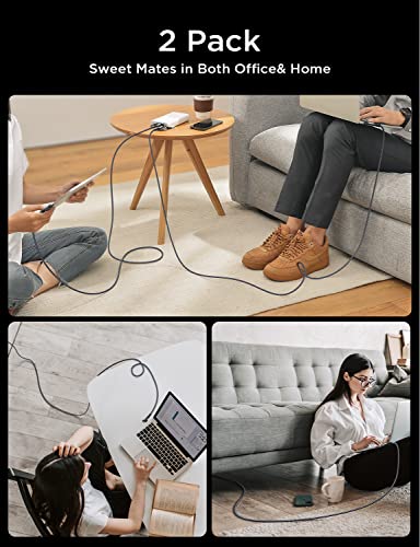 Ainope Usb C To Usb C Charger Cable Fast Charging 100W 2 Pack 6.6Ft Type C To Type C Fast Charger Charging Cord Right Angle Compatible With Samsung S23 S22 Note 20 Ipad Pro/Air/Mini Macbook Air/Pro #TOP7