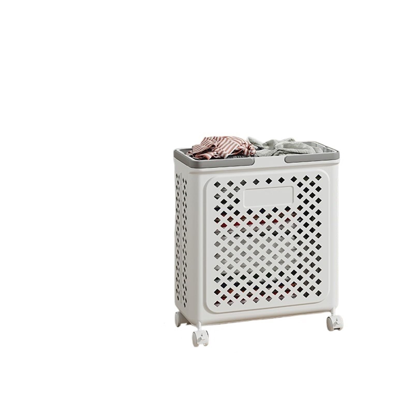 laundry basket with wheels Toilet Bathroom Laundry Basket Folding Dirty Clothes Storage With Wheels Removable