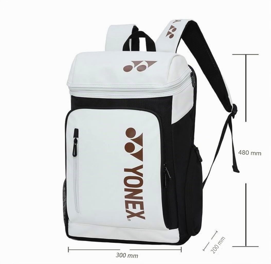 YONEX Sac à dos de sport de grande capacité, sac à raquettes multi-compartiments pour badminton et tennis, compartiment séparé pour chaussures.