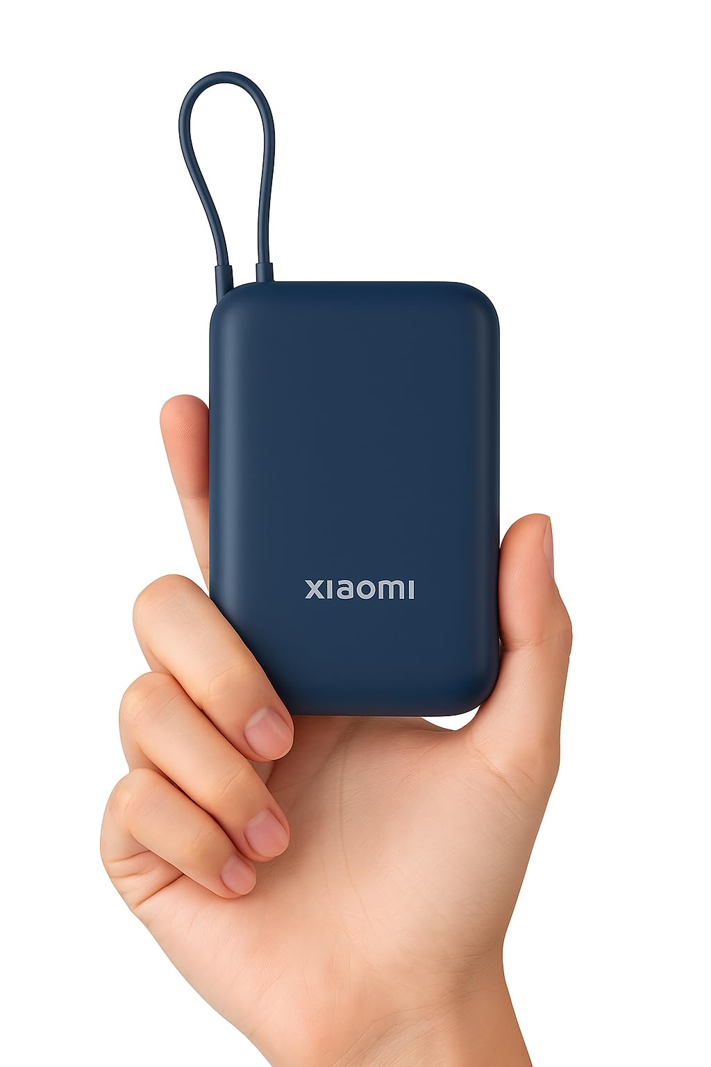 Xiaomi Pocket Power Bank 10000mAh 22.5W Fast Charging|Inbuilt Cable|Slim & Compact|Power Delivery|QC 3.0|Type-C Input & Output|3 Output Ports|Blue|Supports Android,Apple,Tablets,Earbuds,Watches