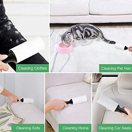 Balhvit Lint Rollers for Pet Hair Extra Sticky, [300 Sheets/5 Refills] Lint Remover with 2 Upgraded Handles, Portable Lint Roller Brush Pet Hair Remover for Clothes, Furniture, Dog & Cat Hair Removal - Thumbnail 5