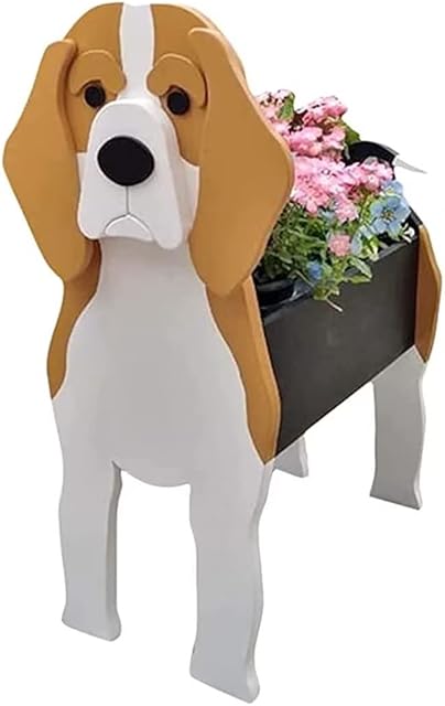 EIMOPE Dog Planter Pot, Animal Shaped Flower Planter Plant Pots, Cartoon Pet Dog Planter Flower Pot, Plant Pots Container Holder for Outdoor Indoor Garden Flower Cactus Air Plants