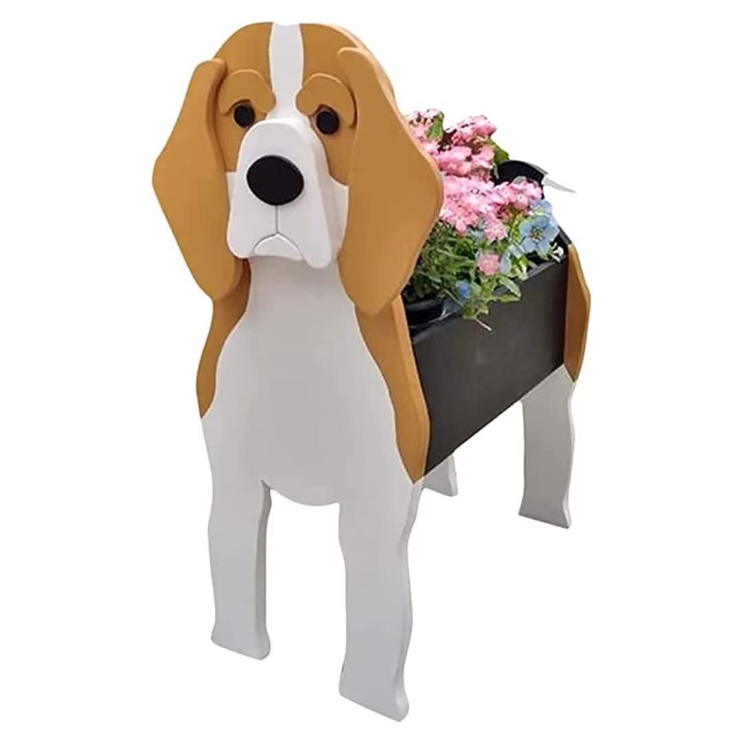 EIMOPE Dog Planter Pot, Animal Shaped Flower Planter Plant Pots, Cartoon Pet Dog Planter Flower Pot, Plant Pots Container Holder for Outdoor Indoor Garden Flower Cactus Air Plants