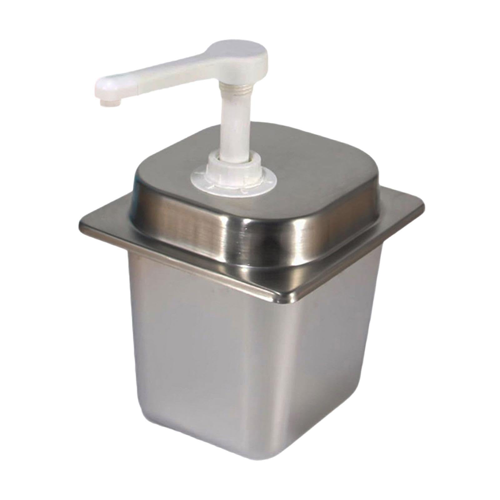 Distributeur de Sauce en Acier Inoxydable Durable, Pompe compacte pour Une Organisation optimale de la Cuisine. Distributeur de sirop de café à, Argent, 15cc