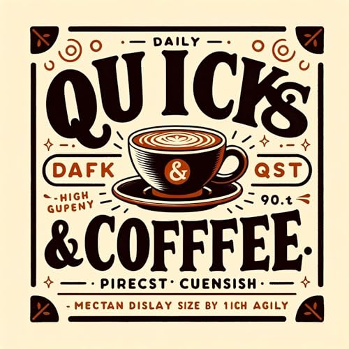 『Quick Quips & Coffee - Life Advice from a Jittery AI and the Dangers of Viral Brewing Trends』のカバーアート