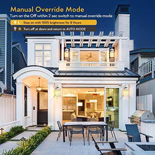 Vianis Motion Sensor Outdoor Lights, White Dusk To Dawn Wall Lights, Exterior Light Fixture, Anti-Rust 100% Aluminum Outdoor Wall Lantern Wired For Garage Patio, Front Porch Light #TOP4