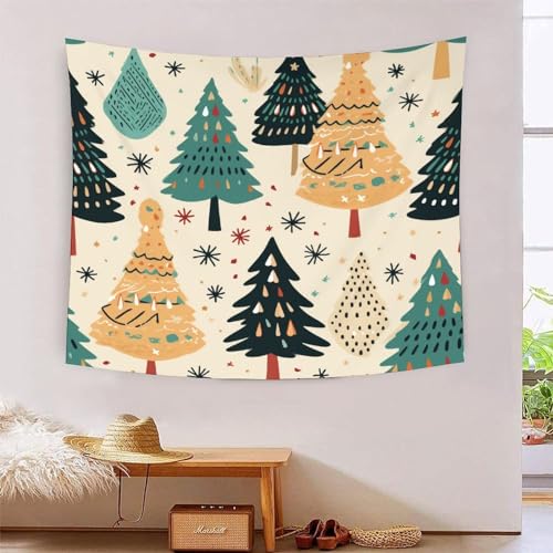 Tapisserie Noël 3D 180x230cm grand format en tissu imprimé pour décoration murale festive