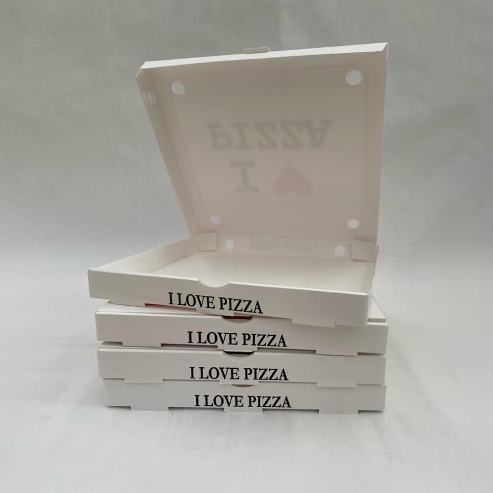 VVV Scatole Pizza 33x33 h 3,5 cm Chiusura Americana Cartone Porta Pizza Termico da Asporto