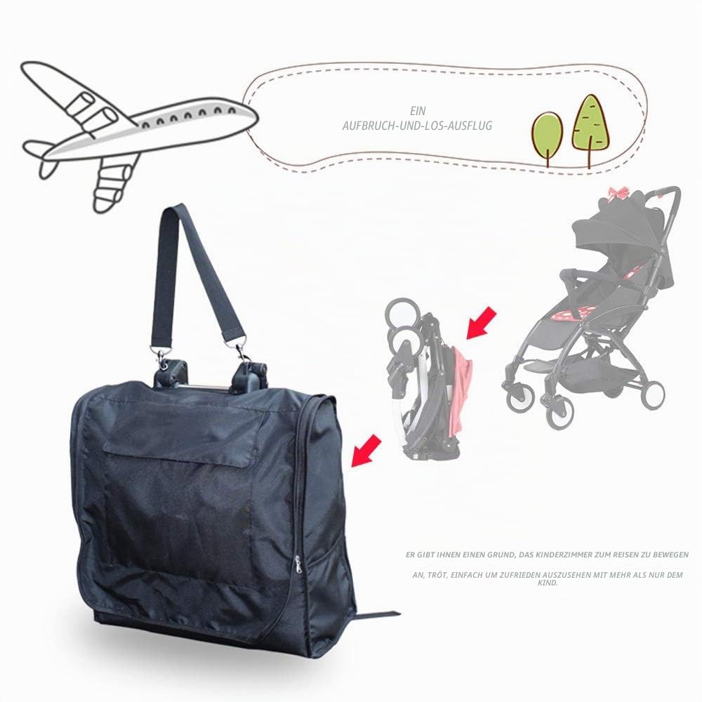 SeedFuture Aufbewahrungstasche für Kinderwagen Schwarz, Kinderwagen-Zubehör für Babyzen Yoyo und Kinderwagen-Reiserucksack, Transporttaschen für Kinderwagen