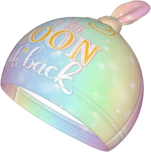 Miniatura 3 de Juego de mantas para recién nacido, con texto en inglés "I Love You to The Moon and Back", suave y elástico, saco de dormir con diseño de arco iris,