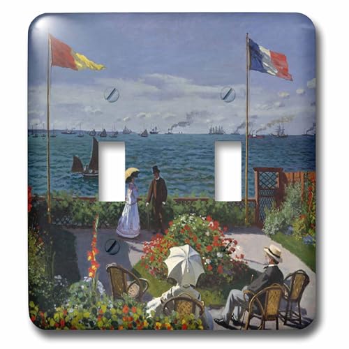 Couvre interrupteur Jardin à Sainte-Adresse Claude Monet décoration murale artistique