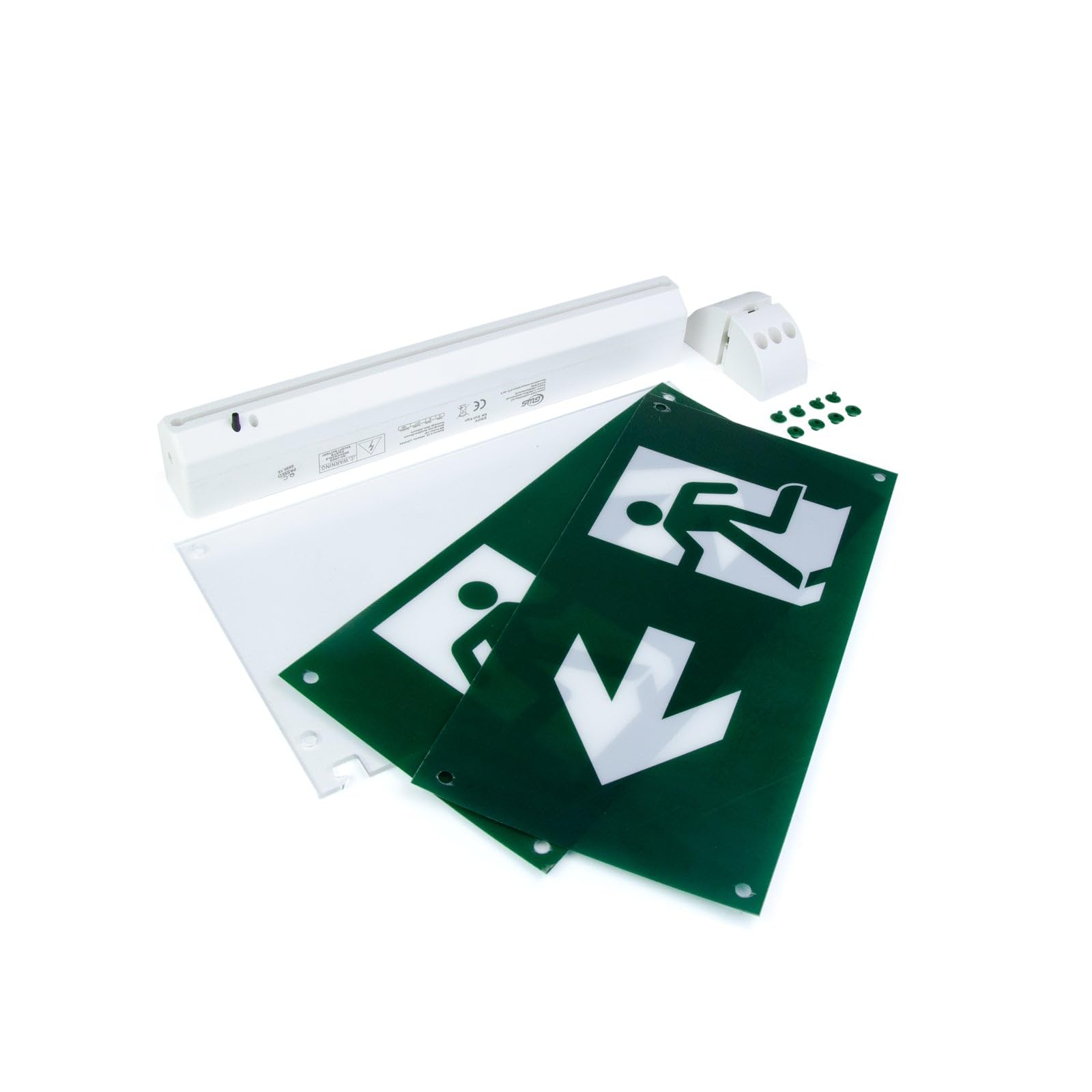 G.W.S® IP20 2W LED Emergency Exit Light, Non-Maintained/Maintained, 3 Hours Emergency Backup, Arrow Left