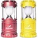 MalloMe LED Camping Lantern Flashlights For Backpacking & Camping Equipment Lights - Best Gift Ideas (6 AA Batteries Included), Pink & Yellow
