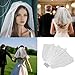Shurhome Fashionable Short Bridal Veil with Sparkling Rhinestones Hair Ornament Suitable for Enhancing Your Wedding Look Lightweight B