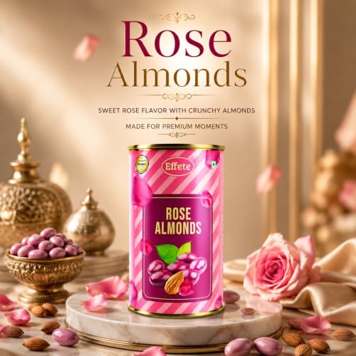 Image of Effete Chocolate Rose Almonds, Premium Chocolate, chocolates gift pack, chocolate box, chocolates gift hemper, Assorted Dryfruits chocolates packet